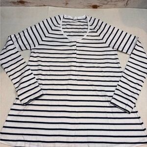 Lake Striped Long Sleeve Pajama Top